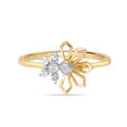 14KT Yellow Gold Enchanted Wildflower Diamond Finger Ring,,hi-res view 2