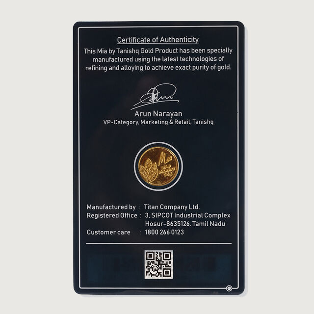 Half Gram 24 Karat Tulsi Coin,,hi-res image number null