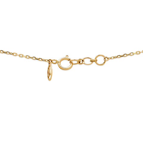 14KT Yellow Gold Delicate Radians Diamond Necklace