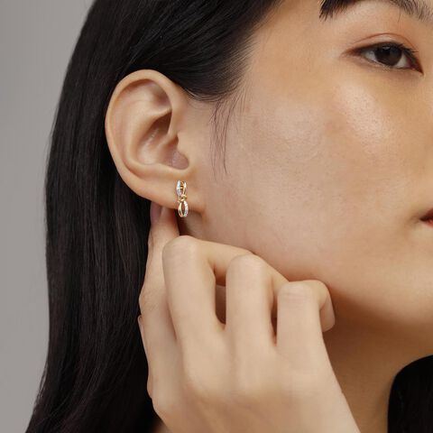 Graceful Knot Diamond Stud Earrings
