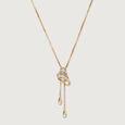 Spiral Serenade 14 Kt Gold & Diamond Necklace,,hi-res view 3