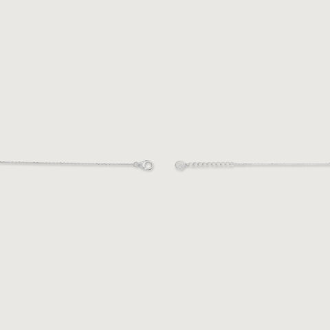Sparkling Droplet Silver Anklet