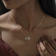 Interwoven Rhythm Diamond Necklace,,hi-res view 2