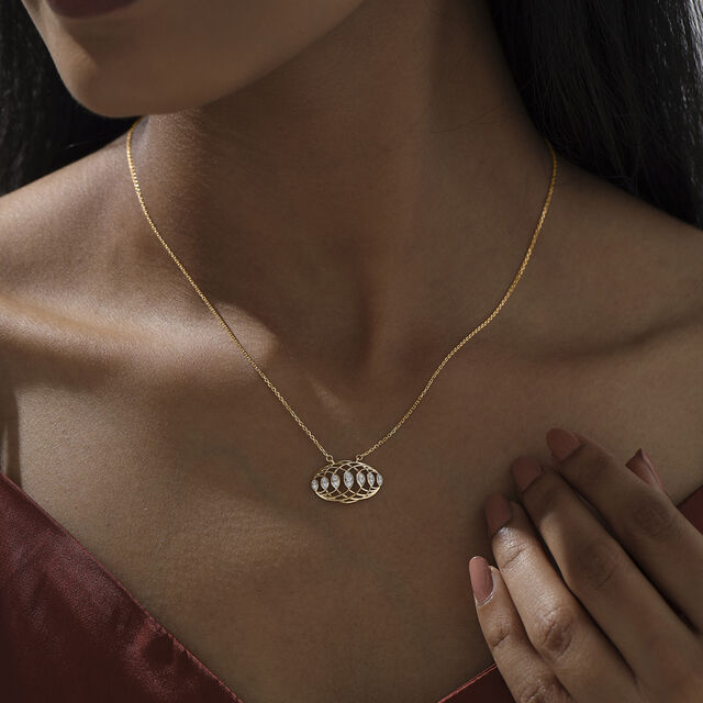 Interwoven Rhythm Diamond Necklace,,hi-res image number null
