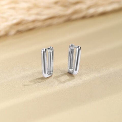 Sleek Chunky Silver Earrings