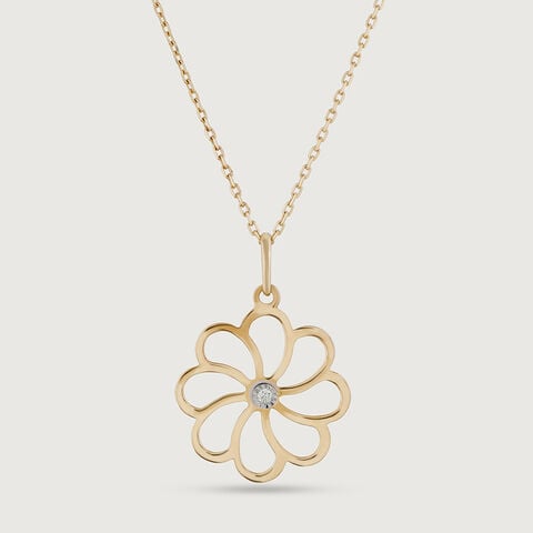 Romantic Shimmer Gold & Diamond Pendant
