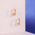 Sleek Linear Diamond Hoop Earrings,,hi-res view 1