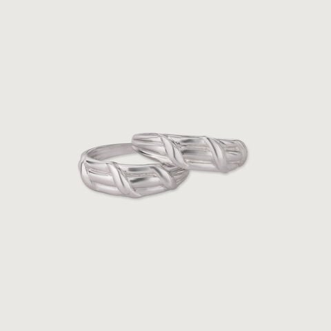 Twist Play Silver Toe Rings