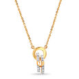 14KT Yellow and Rose Gold Unexpected Love Diamond Necklace,,hi-res view 1