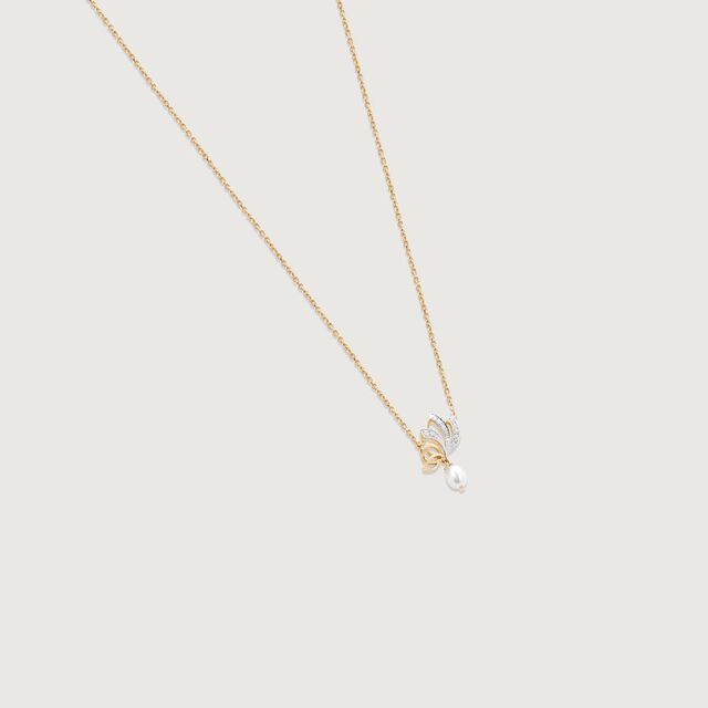 Lotus Bloom Pearl and Diamond Necklace,,hi-res image number null