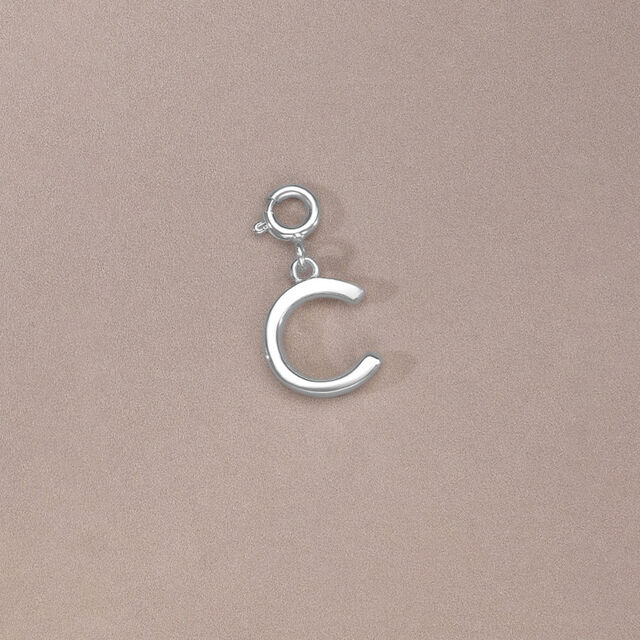 Classic Initial C Silver Charm,,hi-res image number null