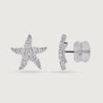 Starry Shine Gold & Diamond Stud Earrings,,hi-res view 4