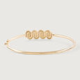 Intertwined Bonds Gold & Diamond Bangle,,hi-res view 4