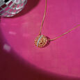 Porous Glow Gold & Diamond Pendant,,hi-res view 1
