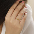 Letter G 14KT Yellow Gold Initial Ring,,hi-res view 2