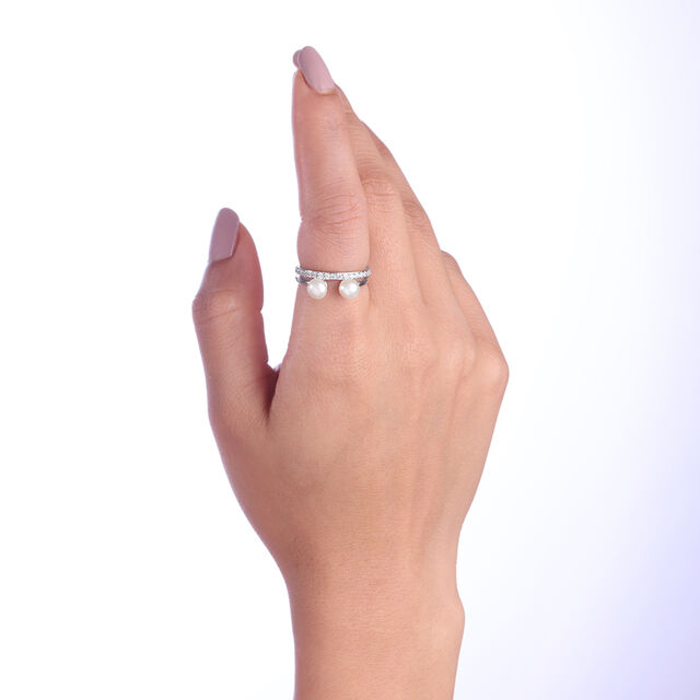 Twin Gleam Silver Ring,,hi-res image number null