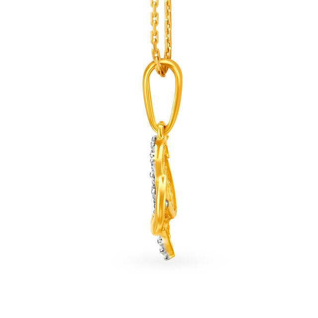 Infinite Love Gold and Diamond Heart Pendant,,hi-res view 2