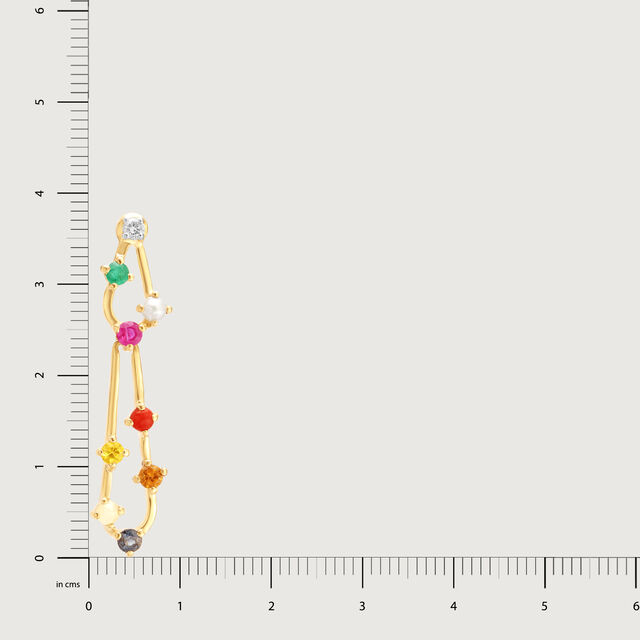 Contemporary Gemstone Cascade 14KT Drop Earrings,,hi-res image number null
