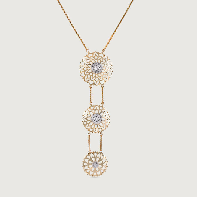 Crochet Wander Gold and Diamond Necklace,,hi-res image number null
