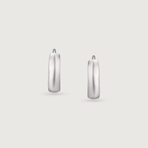 Polished Sleek Silver Earrings