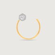 14KT Yellow Gold Diamond Nose Pin,,hi-res view 2