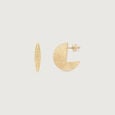 Radiant Arc Gold Hoop Earrings,,hi-res view 3