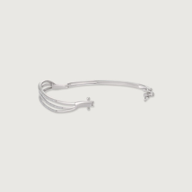 Graceful Layered Silver Bangle,,hi-res image number null