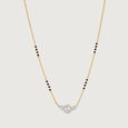 Graceful Flourishing Diamond Mangalsutra,,hi-res view 4