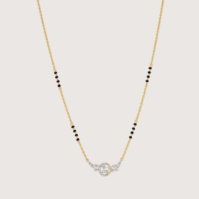 Graceful Flourishing Diamond Mangalsutra,,hi-res image number null