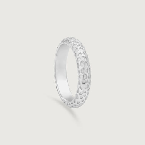 Edgy Noir Silver Ring