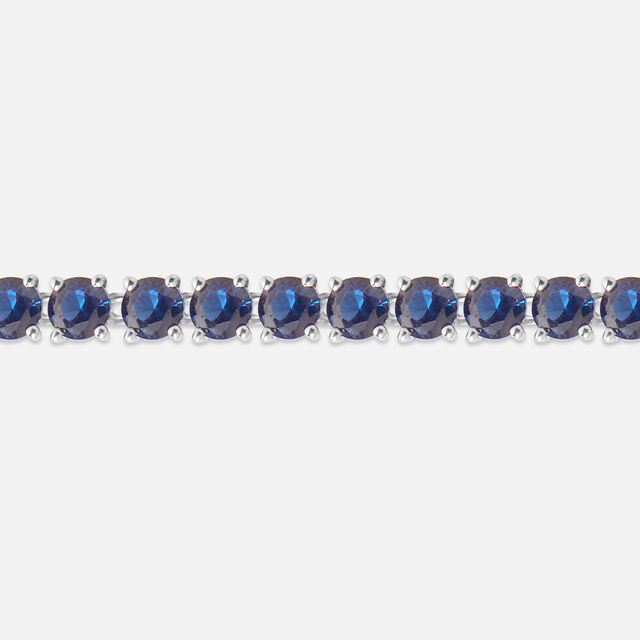 Deep Blue Bling Silver Bracelet,,hi-res image number null