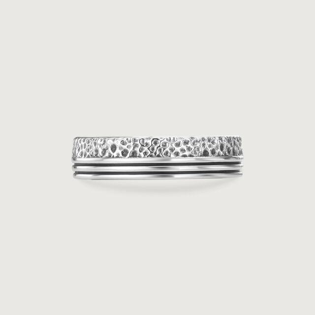 Textured Band Silver Ring,,hi-res image number null