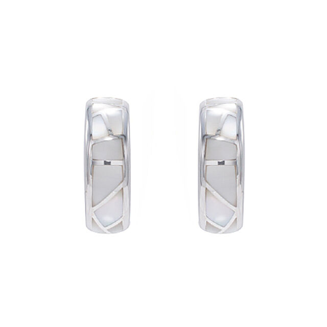 Half Round 92.5 Silver Earrings For Special Occasions,,hi-res view 3
