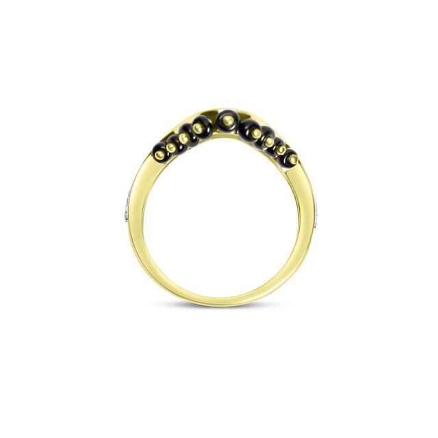 14KT Yellow Gold Traditional Vanki Mangalsutra Ring,,hi-res image number null