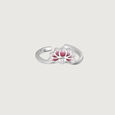 Radiant Lotus Silver Toe Ring,,hi-res view 3