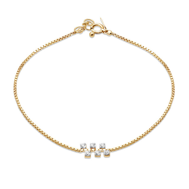 14KT Yellow Gold Icy Rhythm Diamond Bracelet,,hi-res image number null