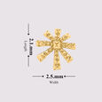 Cosmic  Charm  14KT Stud Earrings,,hi-res view 5