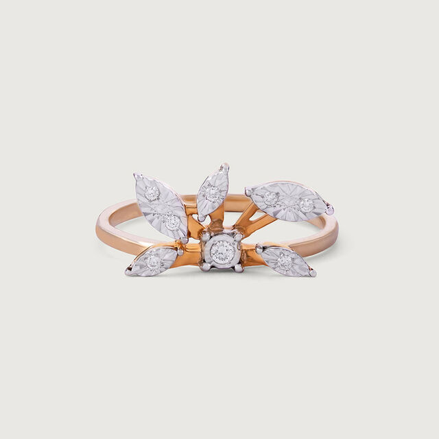 Leaf Whisper Gold and Diamond Finger Ring,,hi-res image number null