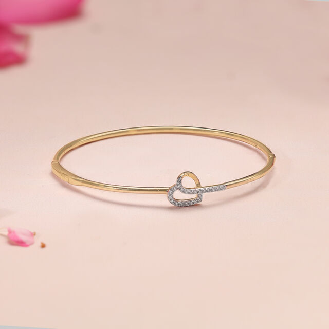 Love Story Diamond & Gold Bangle,,hi-res image number null