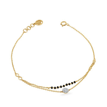 14KT Yellow Gold Two-As-One Mangalsutra Bracelet