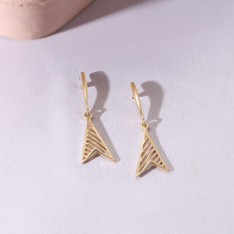Trendy Sleek Gold Earrings