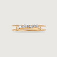 Sleek Splendor 14KT Gold & Diamond Finger Ring,,hi-res view 3