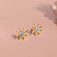 Spring Daisy Diamond Stud Earrings,,hi-res view 1