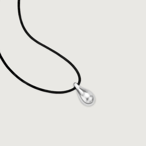 Sleek Drop Silver Pendant