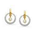 14kt Yellow Gold Diamond Drop Earrings,,hi-res view 1