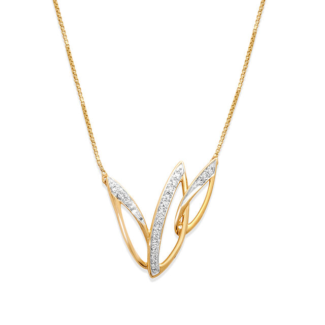 14KT Yellow Gold Verdant Majesty Diamond Necklace,,hi-res image number null