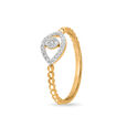 14KT Yellow Gold Round Diamond Ring,,hi-res view 1