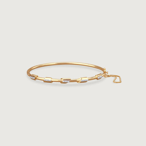 Glitzy Link Diamond Bangle
