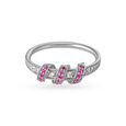 14KT white Gold Diamond Finger Ring,,hi-res view 2