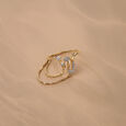 Serene Sparkle 14 Kt Gold & Diamond Finger Ring,,hi-res view 1